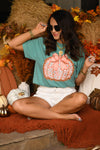 Lace Floral Pumpkin Tee