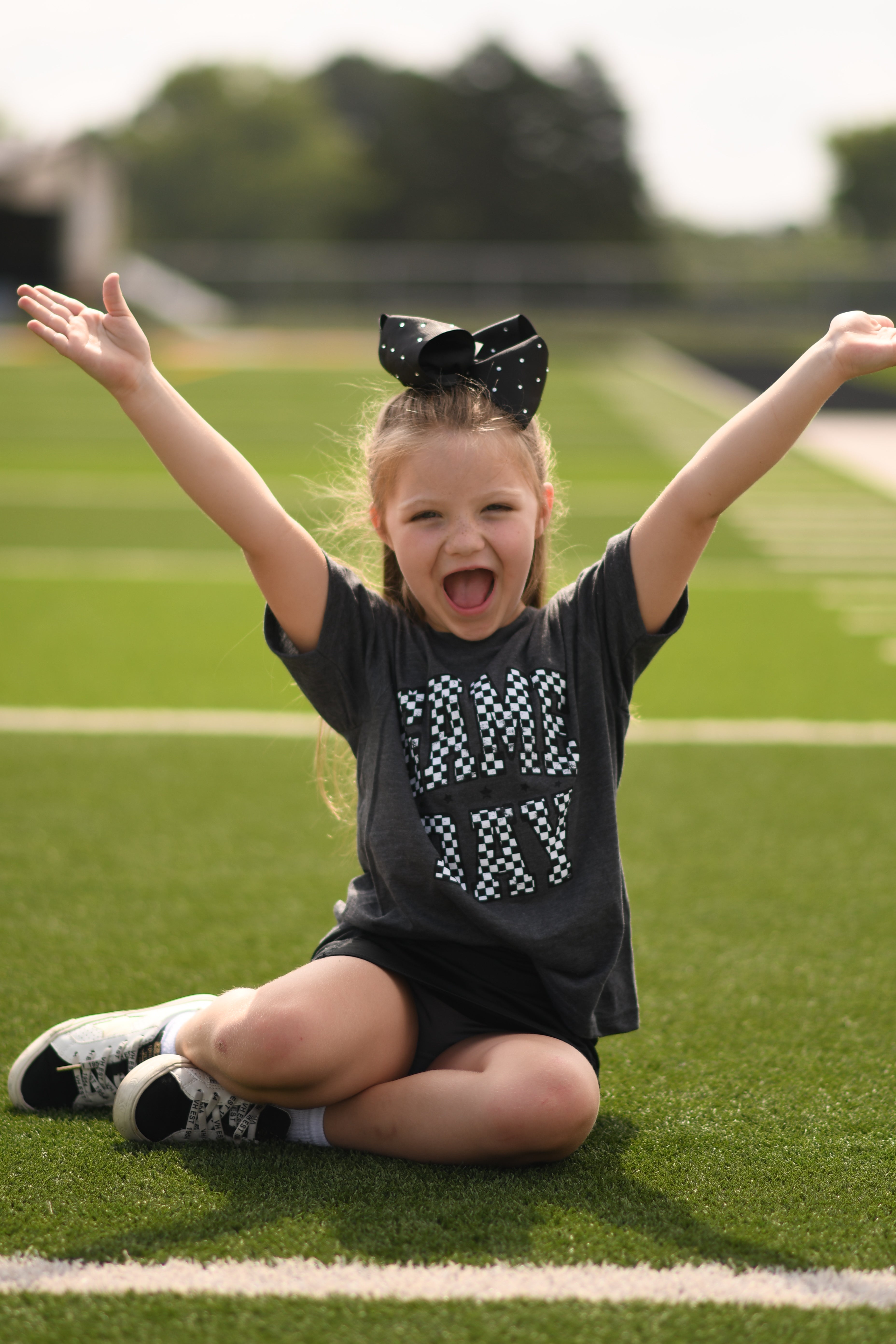 RTS Charcoal Checkered Game Day Tee