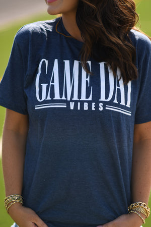 Navy Game Day Vibes Tee
