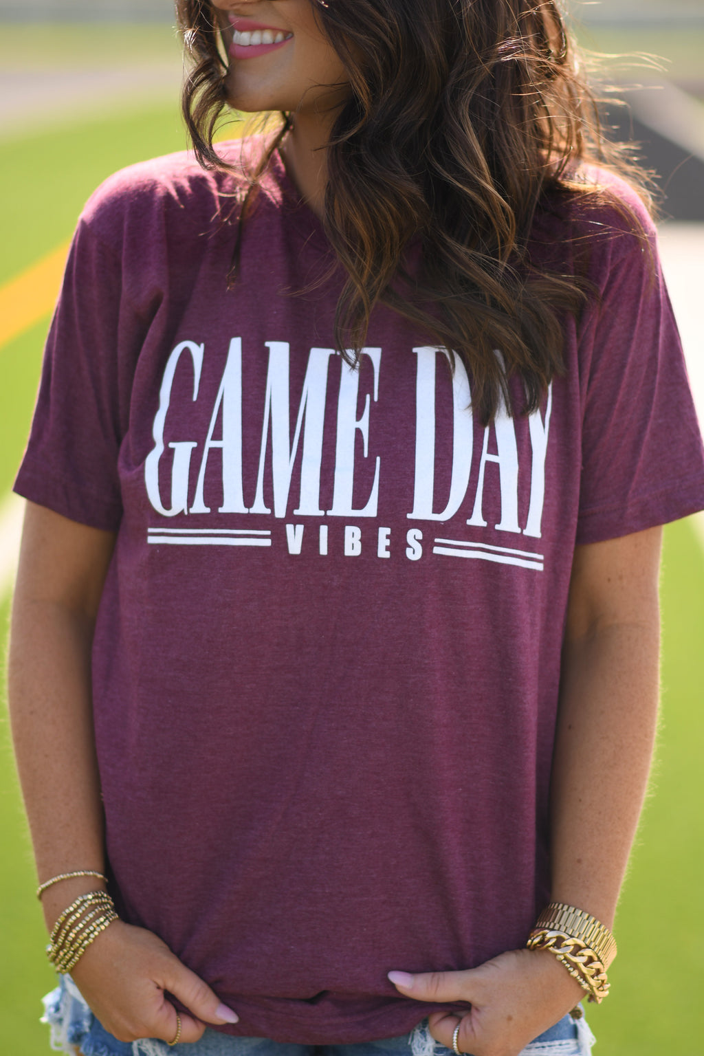 Maroon Game Day Vibes Tee