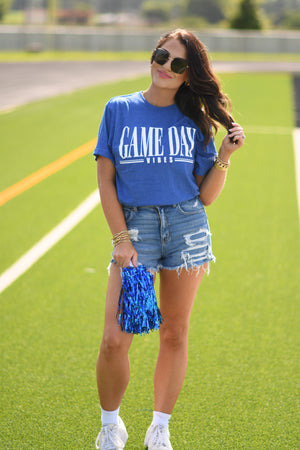 Blue Game Day Vibes Tee