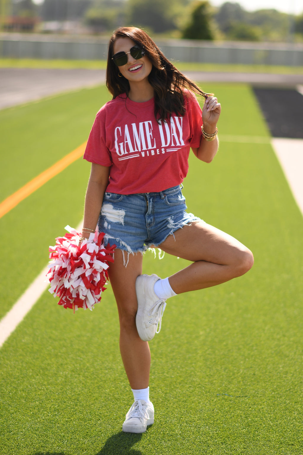 Red Game Day Vibes Tee