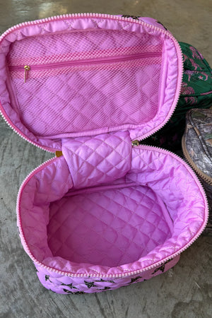 QUILTED PUFFER MAKEUP BAG