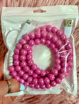 RTS Pink Gold Plated Beaded Cell Phone Charger