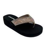 Evie Rhinestone Sandal in Rose Gold