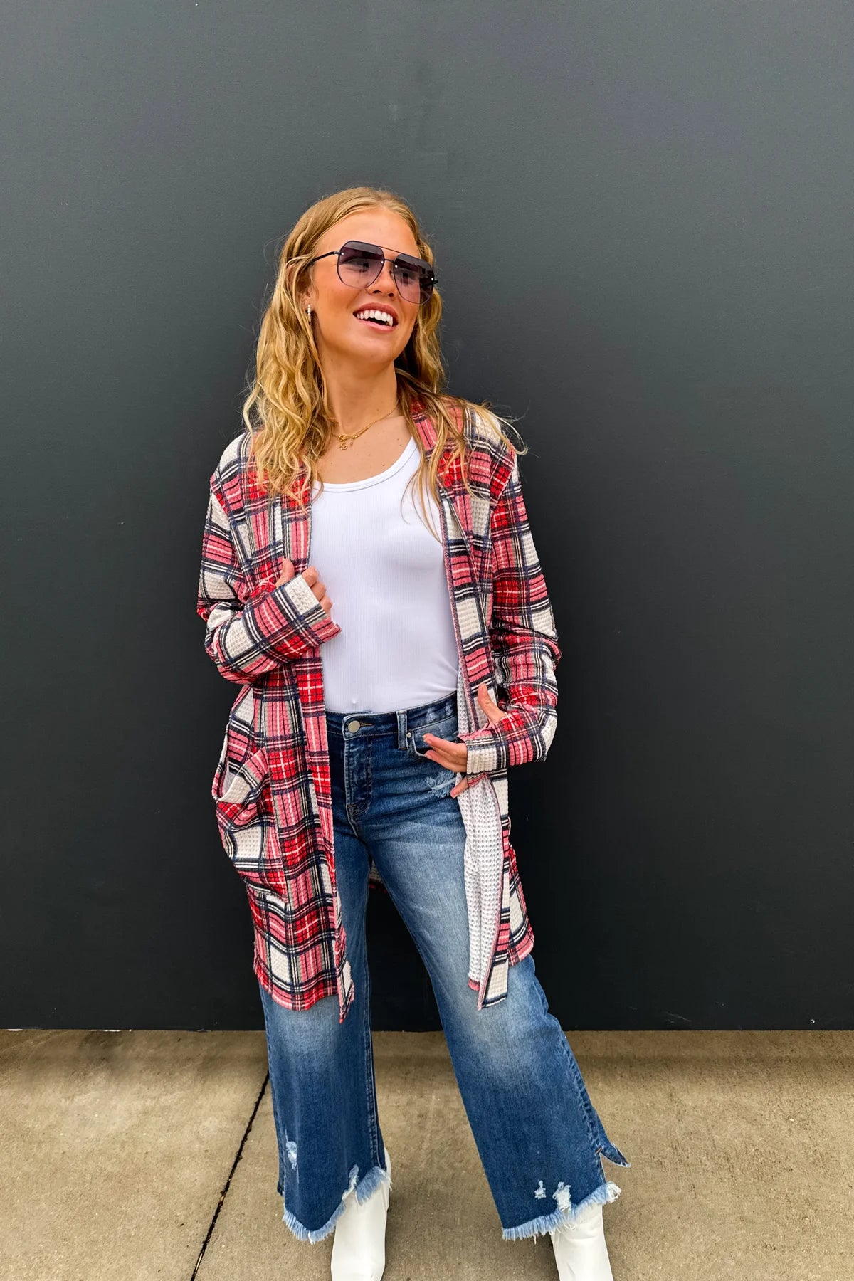 WINTER PLAID LOLA CARDIGAN