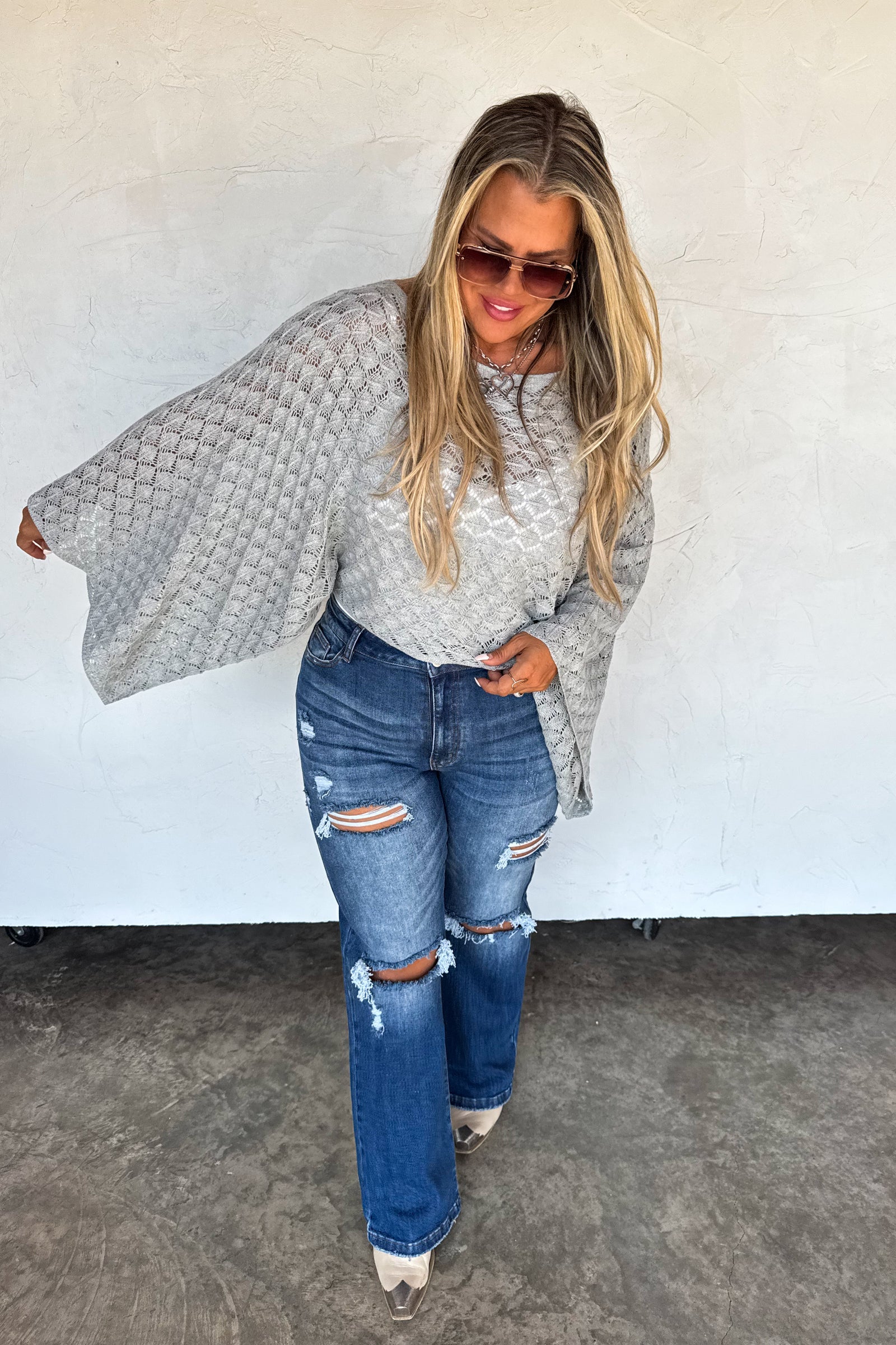 Winter Free Spirit Bell Sleeve Top