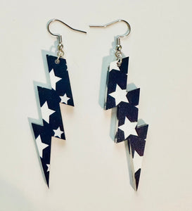 Blue Star Bolts Earrings