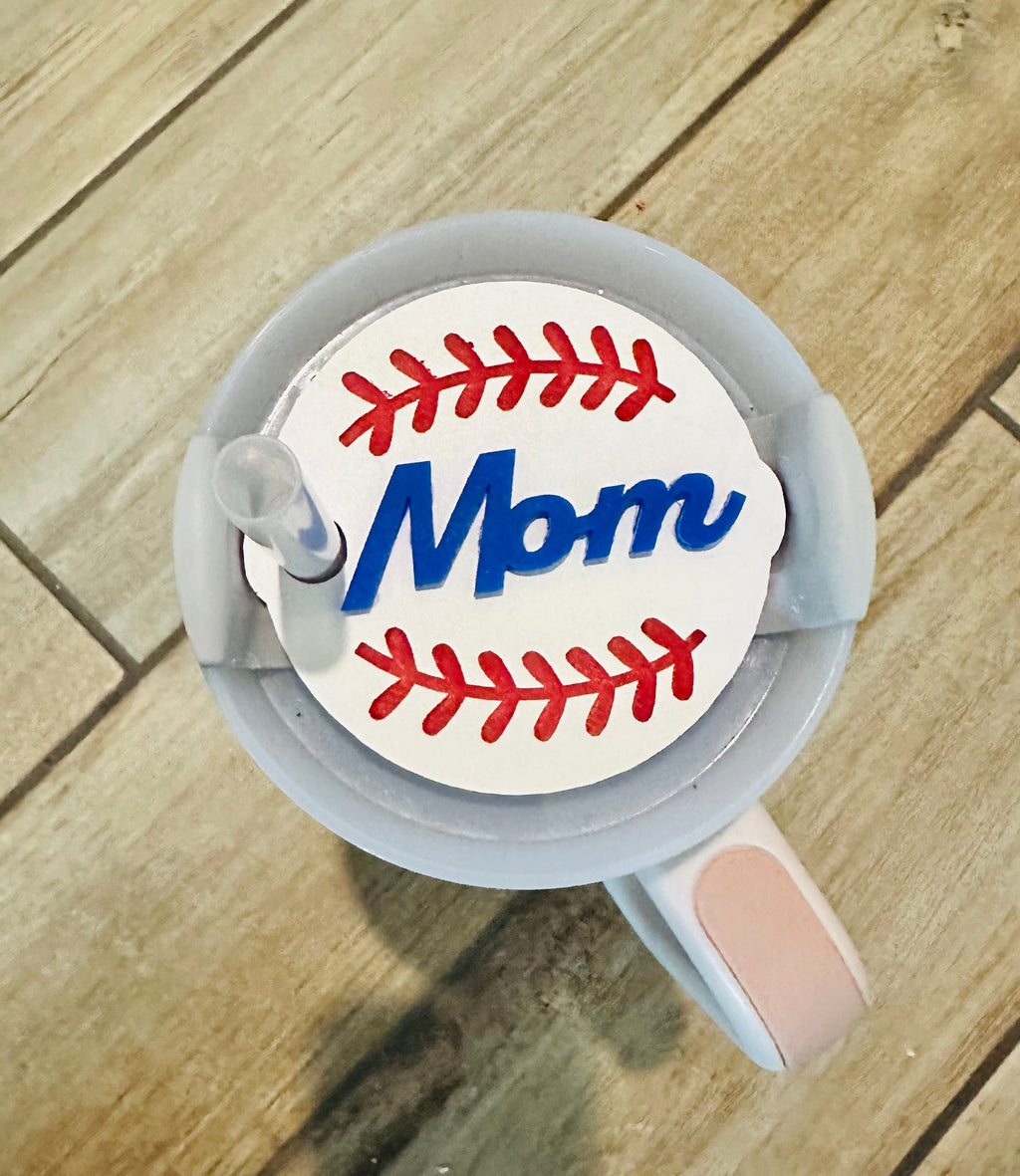 Acrylic Cup Topper- Baseball