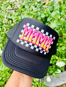 Pink Ombre Mama Trucker Hat