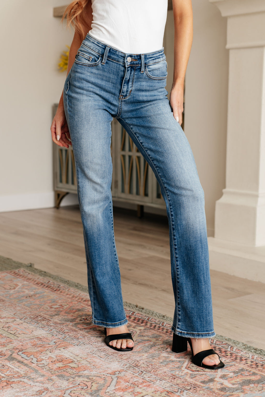 Genevieve Mid Rise Vintage Bootcut Jeans (Judy Blue)