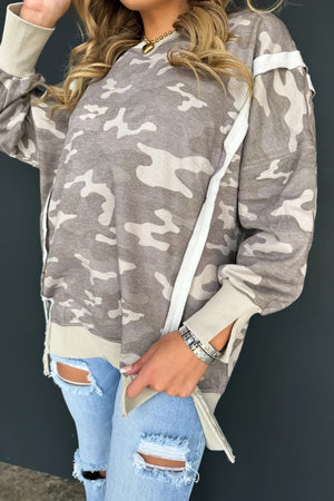 Green Camo Classic Crew Pullover