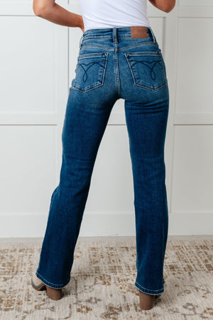 Hannah Mid Rise Thermal Bootcut Jeans (Judy Blue)