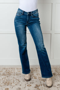 Hannah Mid Rise Thermal Bootcut Jeans (Judy Blue)