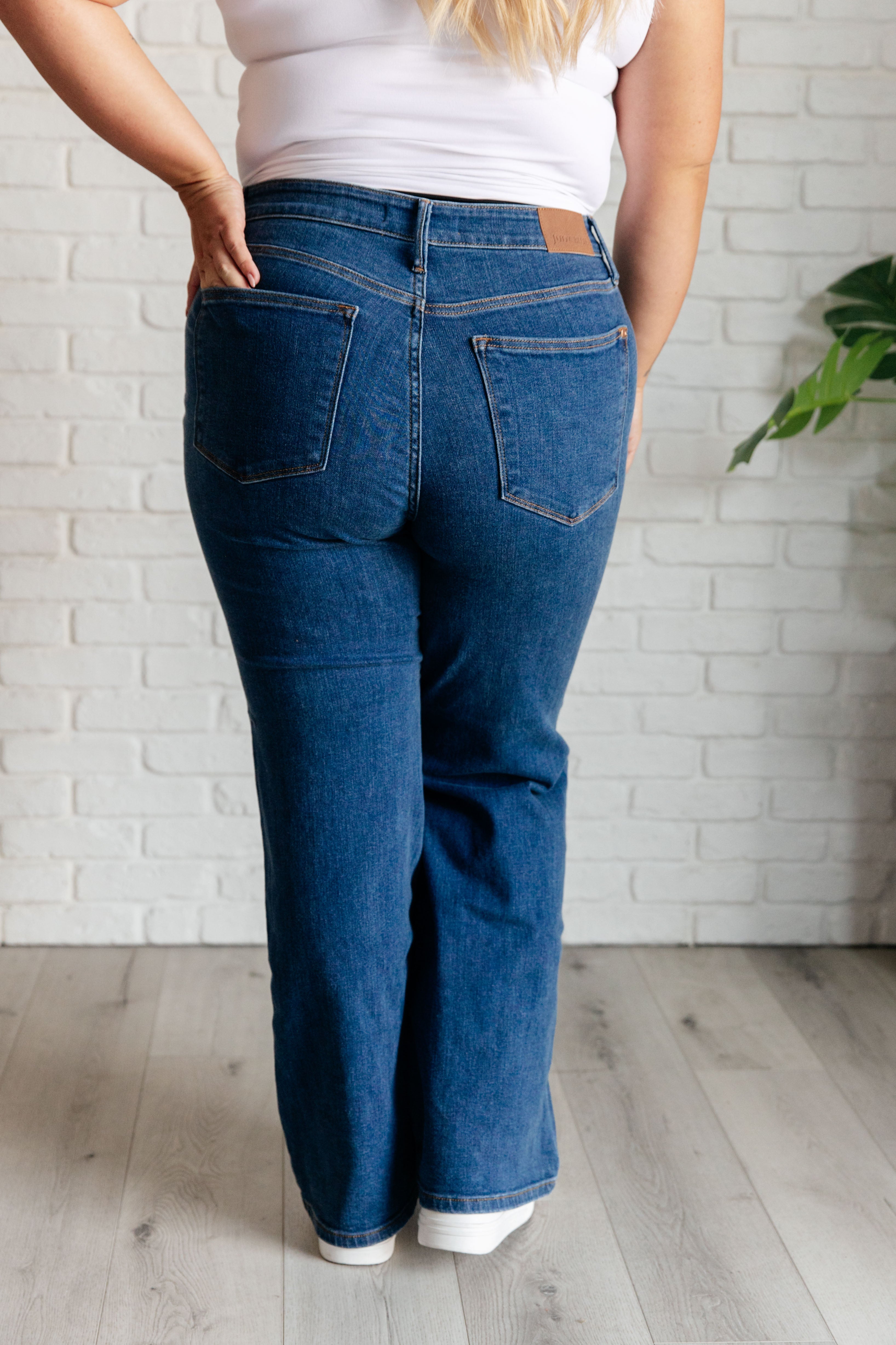 Hazel High Rise Vintage Wide Leg Jeans (Judy Blue)