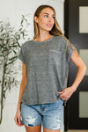 Heathered Harmony Basic Tee in Black