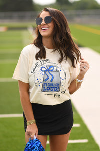 Small Town Big Spirit Royal Tee
