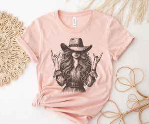 Peach Cowgirl Tee