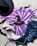 Bleached Purple Witchy Wishes Graphic Tee