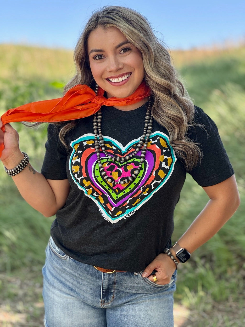 Callie’s Leopard Heart Crew Neck Tee