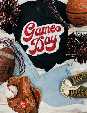 Big Game Day Retro Glitter Tee