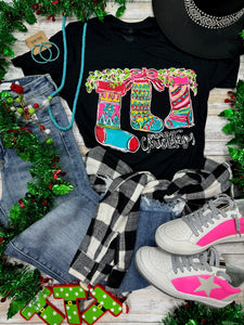 Callie's Christmas Stockings Vneck & Sweatshirt