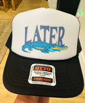 Later Gator Black and White Trucker Hat
