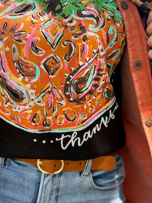 Callie's Thankful Pumpkin Crew Tee & Sweatshirt