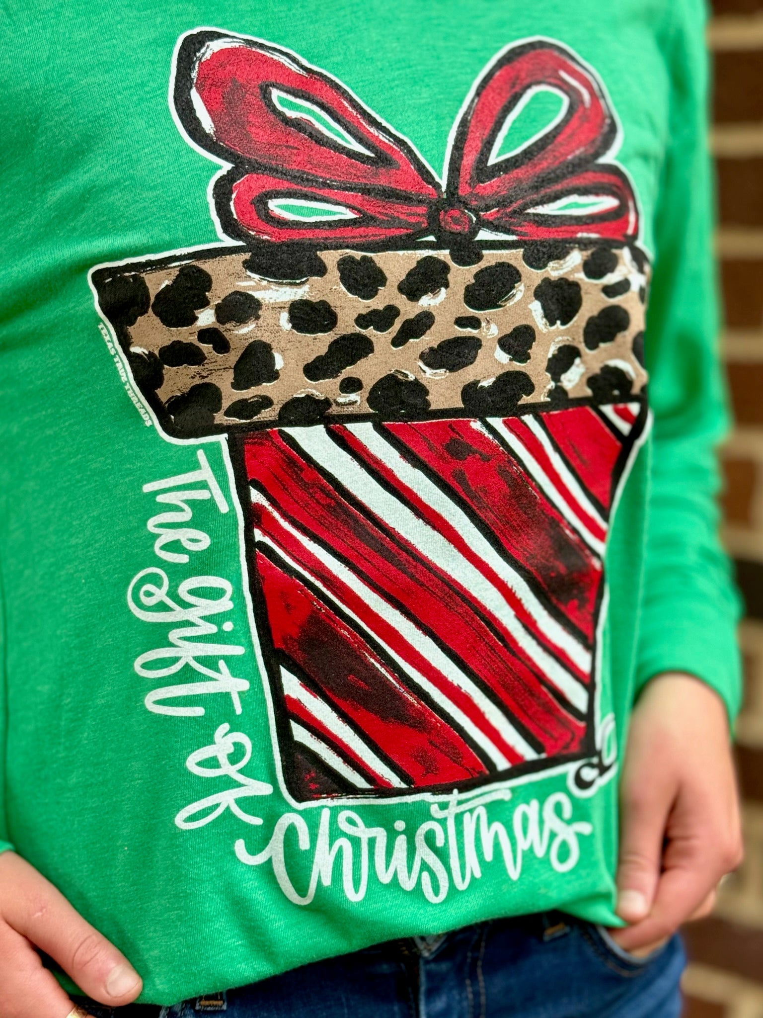 Callie's Candy Cane Present Tee & Sweatshirt