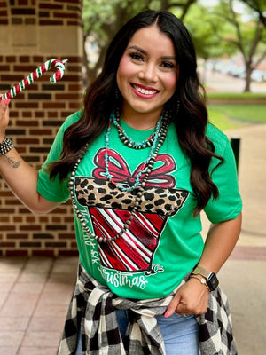 Callie's Candy Cane Present Tee & Sweatshirt