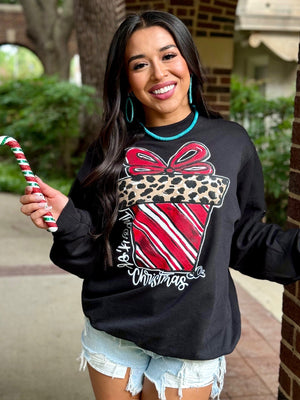 Callie's Candy Cane Present Tee & Sweatshirt