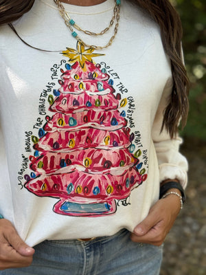 Callie's Pink Christmas Tree Tee & Sweatshirt