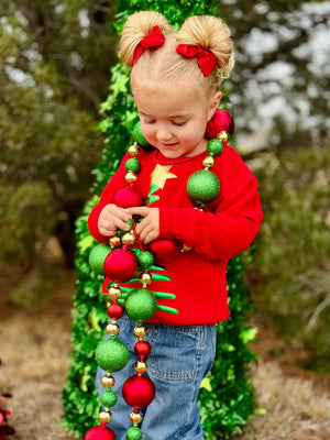 Puff Christmas Tree on Youth Sweatshirt