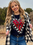 Be Kind Leopard Heart Short Sleeve Tee