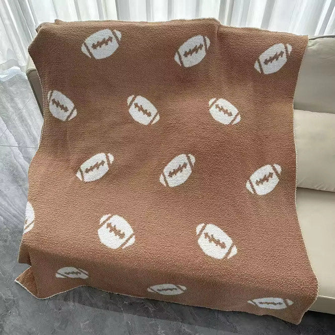 RTS Brown Football Cloud Blanket