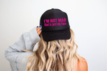 I'm Not Mad Black Trucker Hat