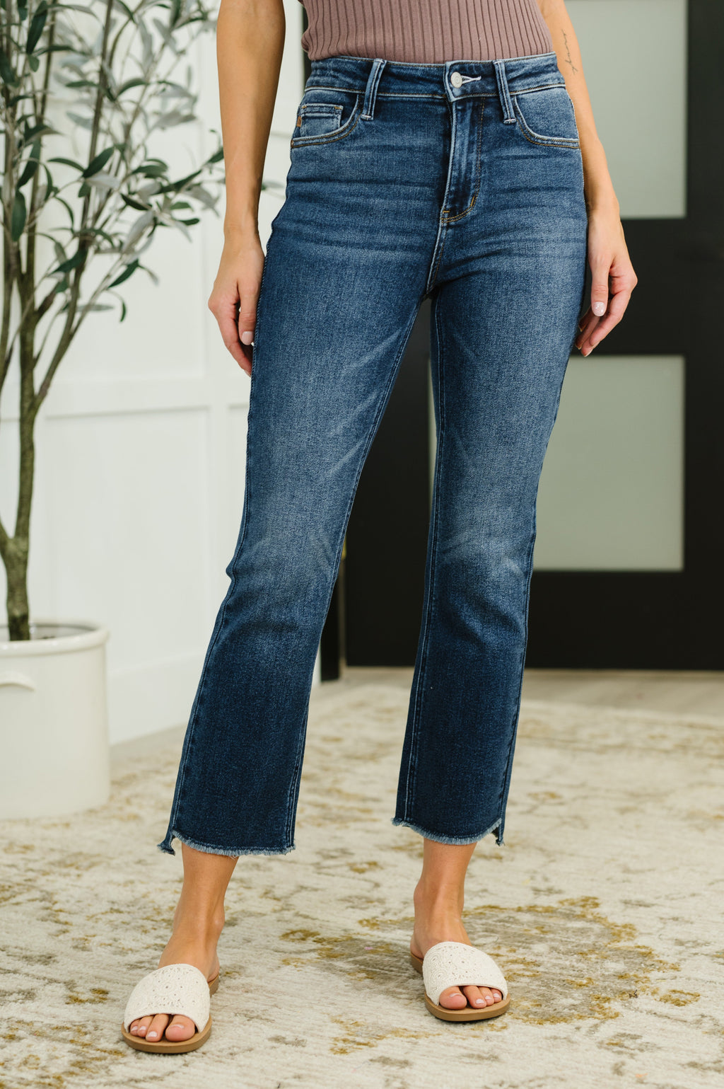 Nova High Waist Dark Wash Kick Flare (Judy Blue)