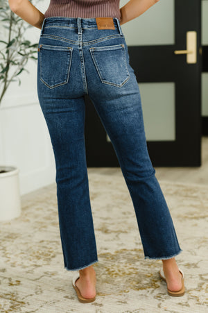 Nova High Waist Dark Wash Kick Flare (Judy Blue)