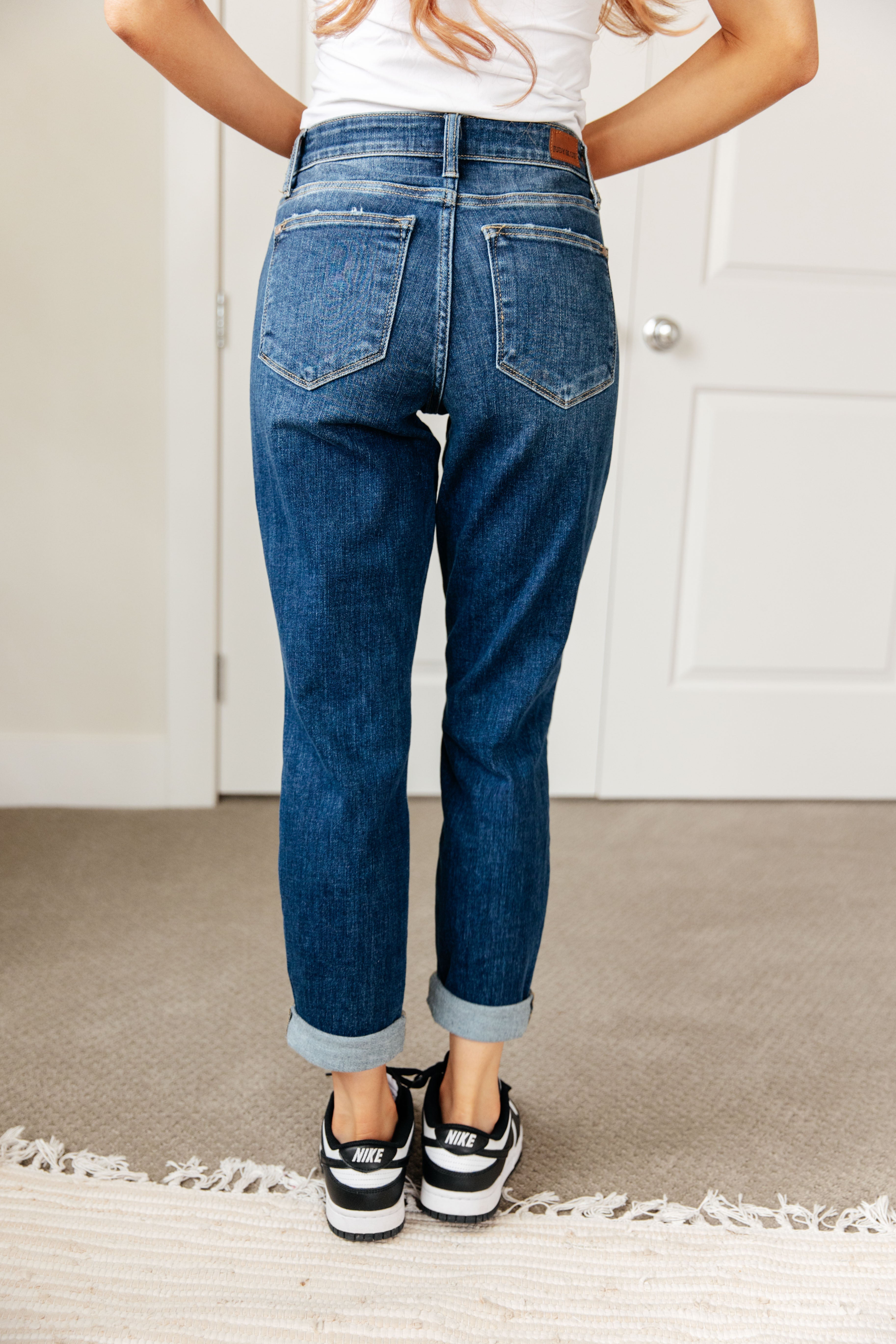 London Midrise Cuffed Boyfriend Jeans (Judy Blue)