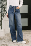 Karla High Waist Column Straight Button-Fly & Back Welt Pkts (Judy Blue)