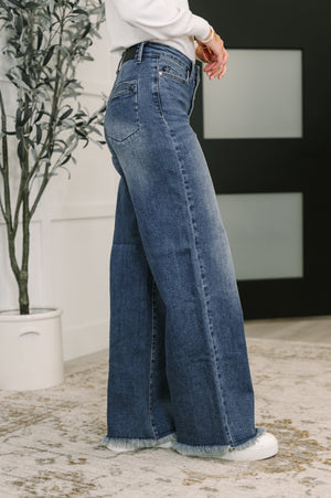 Karla High Waist Column Straight Button-Fly & Back Welt Pkts (Judy Blue)