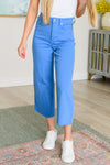 Lisa High Rise Control Top Wide Leg Crop Jeans in Sky Blue (Judy Blue)