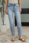 Mallory Mid Rise Bleach Wash Boyfriend Jeans (Judy Blue)