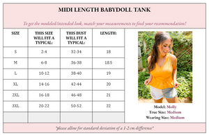 Margo Midi Length Peplum Tank - Girl Code Couture