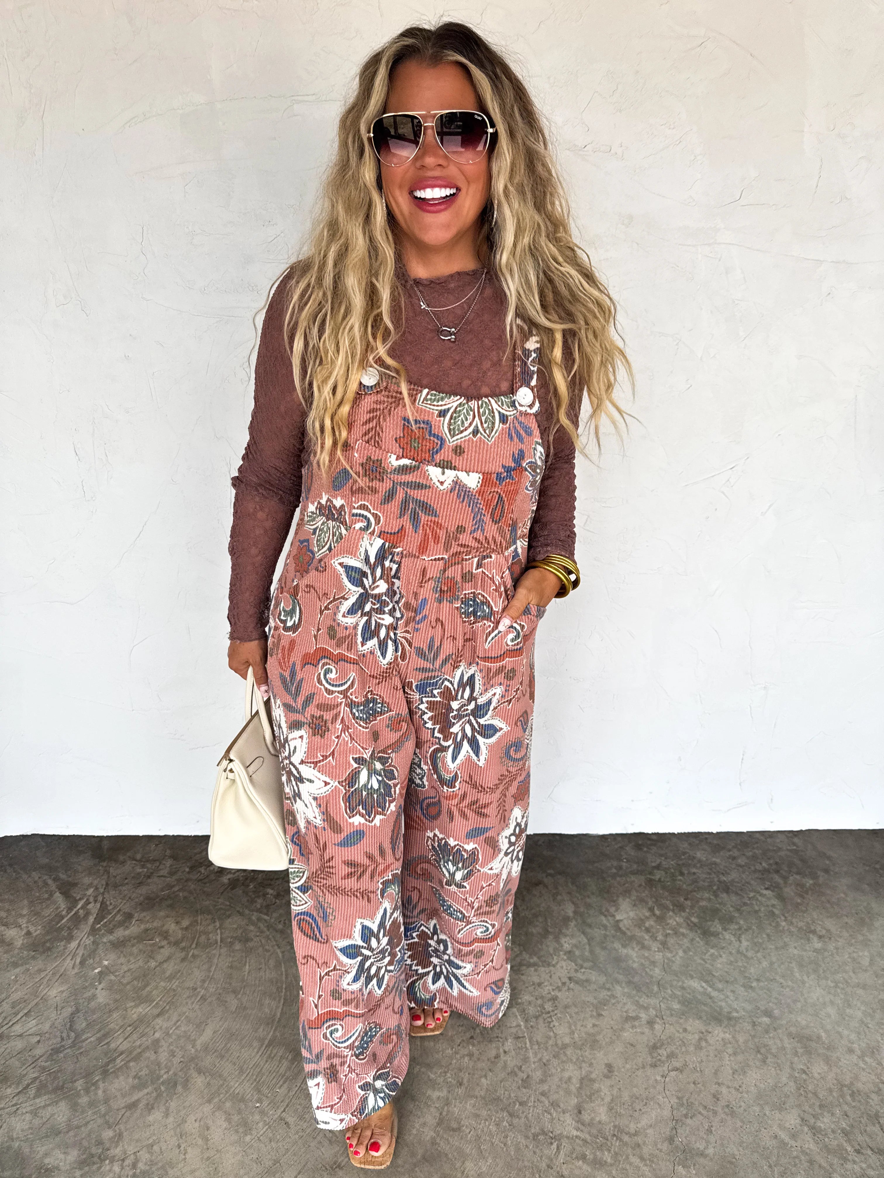 FALL PRINT KARLI OVERALLS