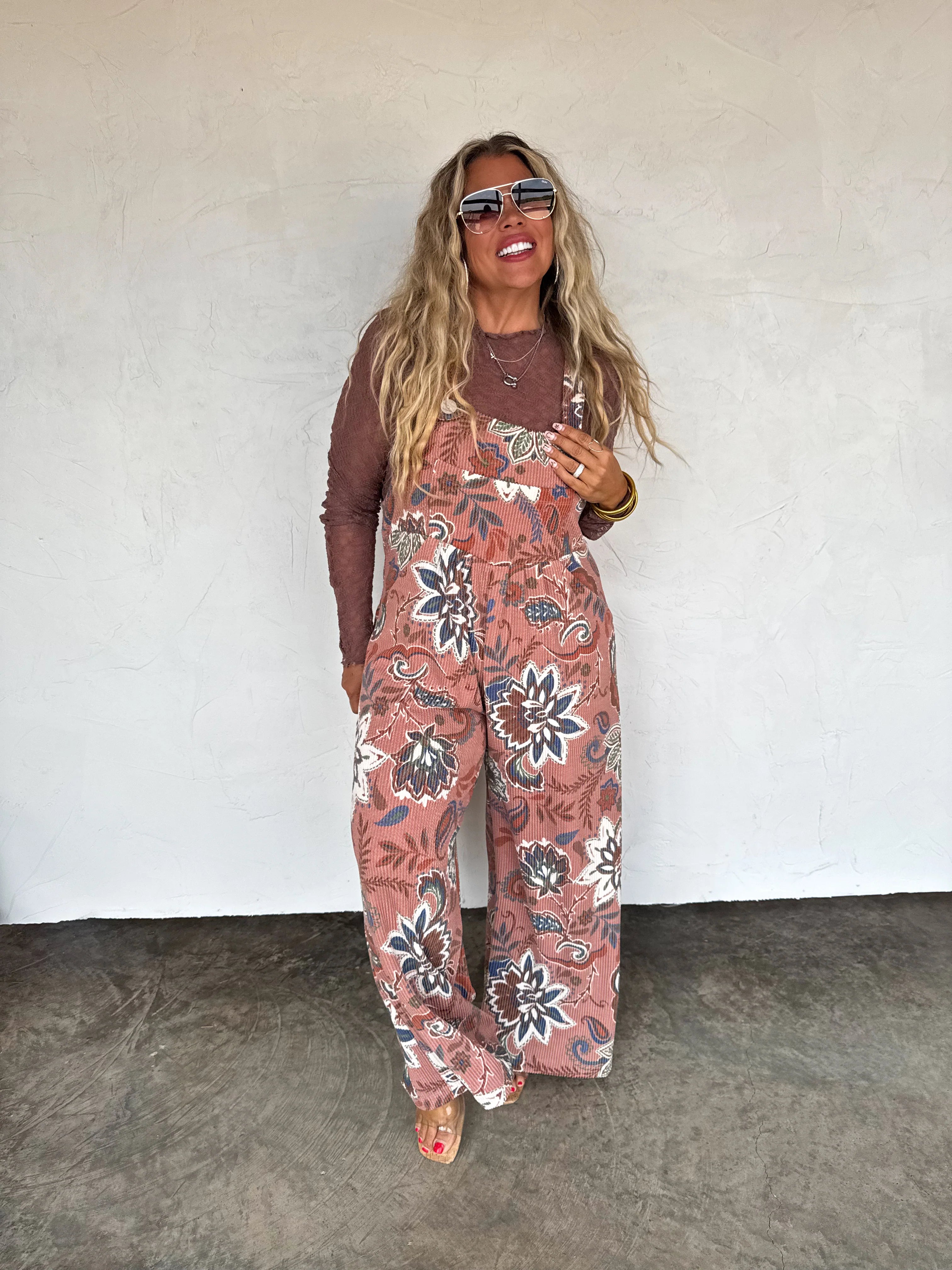 FALL PRINT KARLI OVERALLS