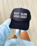 Not Slim Kinda Shady Black Trucker Hat