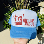 Out of Your League Columbia Blue & White Trucker Hat