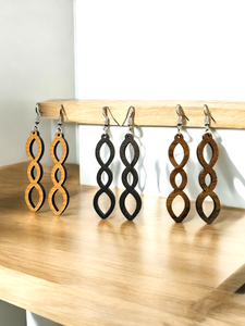 Boho Wood Dangles Earrings