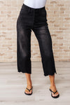 Ryan High Rise Button Fly Wide Leg Crop Jeans (Judy Blue)